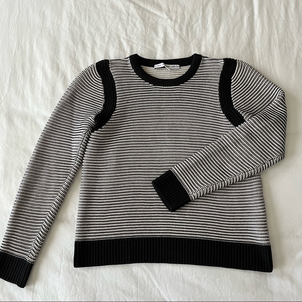 & Other Stories Black and White Striped Sweater